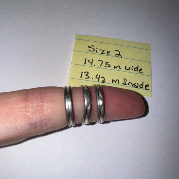 Sterling Silver Thin Double Band Ring, Size 2 - Picture 11 of 15